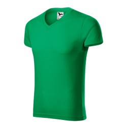 Tricou Slim Fit V-neck 146 - verde mediu