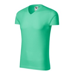 Tricou Slim Fit V-neck 146 - verde mentă