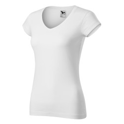 Tricou Fit V-neck 162 - alb