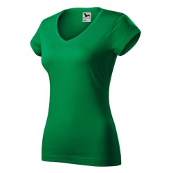 Tricou Fit V-neck 162 - verde mediu