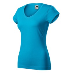 Tricou Fit V-neck 162 - turcoaz