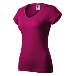 Tricou Fit V-neck 162 - roşu fucsie