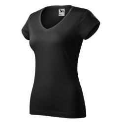 Tricou Fit V-neck 162 - ebony gray