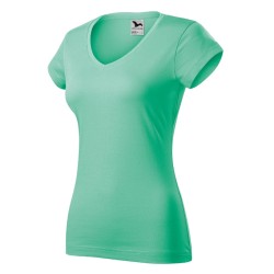 Tricou Fit V-neck 162 - verde mentă