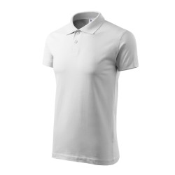 Tricou polo Single J. 202 - alb
