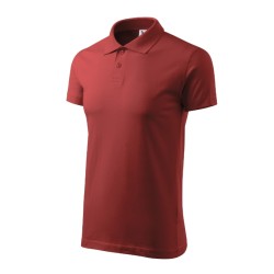 Tricou polo Single J. 202 - roşu bordo