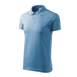 Tricou polo Single J. 202 - albastru azuriu
