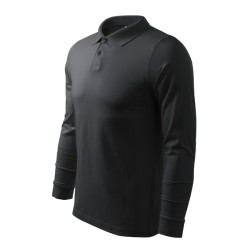 Tricou polo Single J. LS 211 - ebony gray