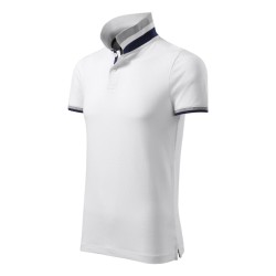 Tricou polo Collar Up 256 - alb