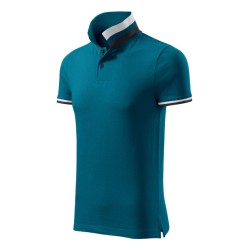 Tricou polo Collar Up 256 - albastru petrol