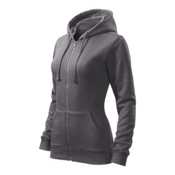 Hanorac Trendy Zipper 411 - gri metalic